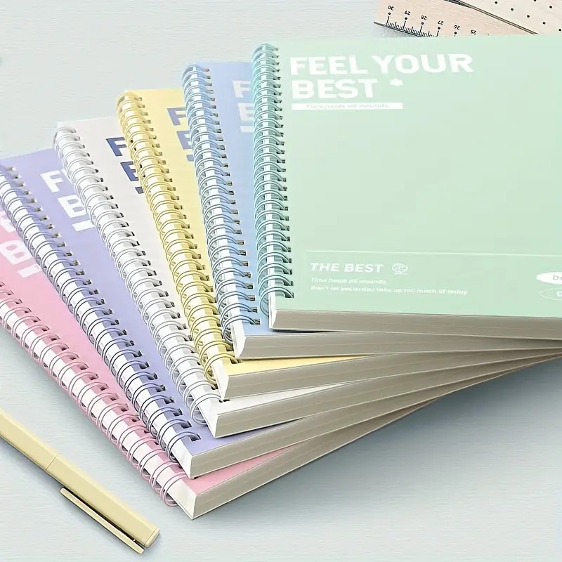 A5 Notebook with Simple Design, Spiral Bound Notebook, B5 Notebook, Perfect for Journaling, Note-taking And Planning, 60 Sheets - Assorted Colors (1pc)