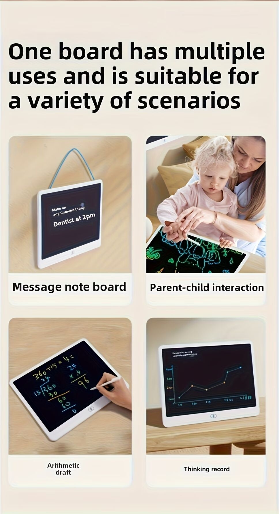 16 inch teen lcd drawing tablet durable writing and erasable art toy blue   design   perfect gift for boys and girls ages 3 for christmas halloween birthday encourages   and fine motor skills non rechargeable Product details 5
