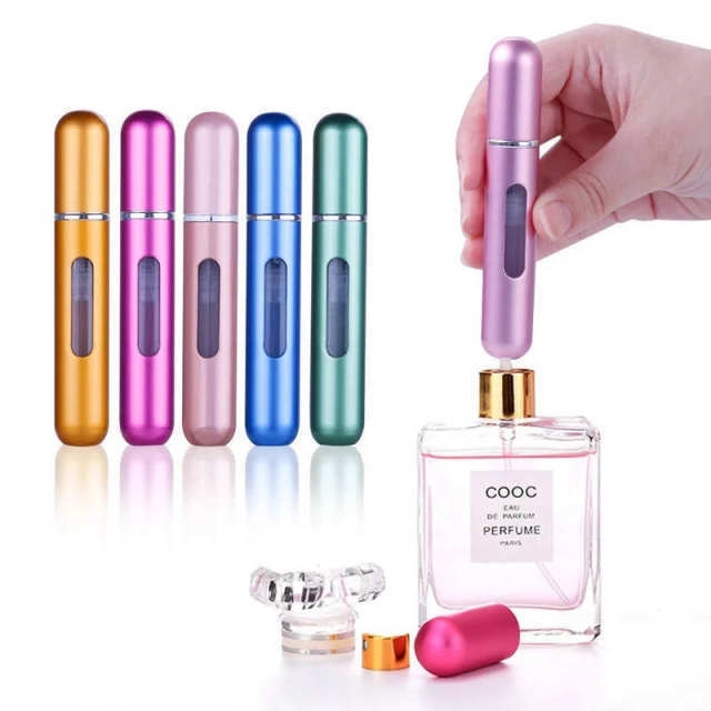 Mini Refillable Perfume Spray Bottle With Spray Scent Pump Empty Cosmetic Containers  Portable Atomizer Bottle Random Color Sent