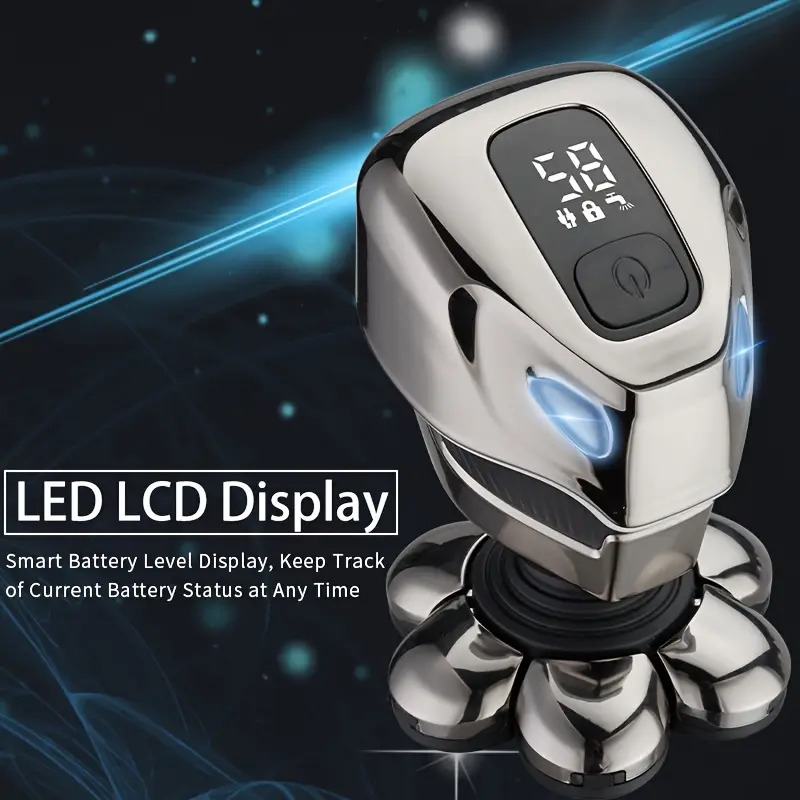 5 in 1 mens electric head shaver versatile waterproof grooming kit for a smooth bald look easy charging ideal for home travel details 5