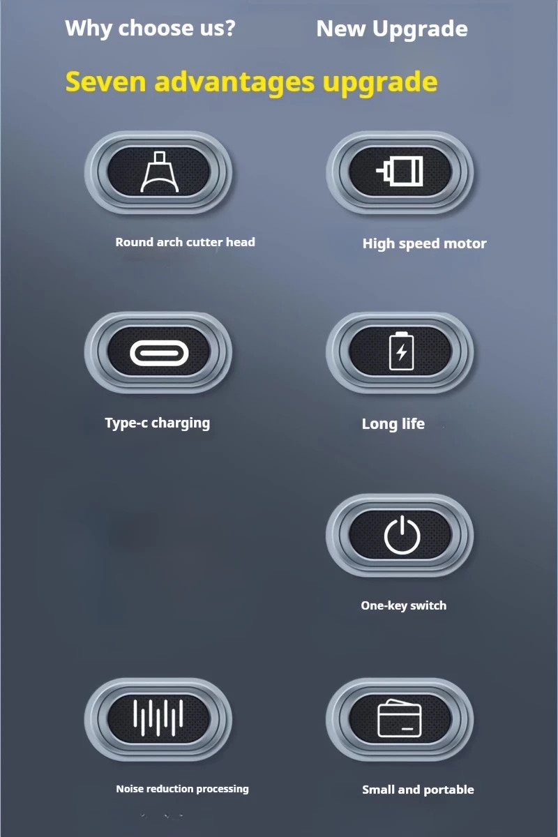 带有数位显示器的 usb 充电式鼻毛和耳毛修剪器 - 无痛、静音操作，适合男士和女士，不锈钢头，手提式，无线充电，鼻毛去除 详情 0