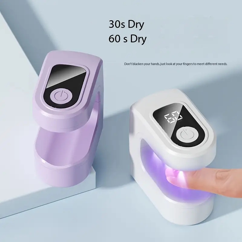 feiyba 迷你手持指甲美容灯 - 无线凝胶抛光灯，带数字显示屏，usb 可充电，紧凑便携设计，适用于美甲和修脚 - 高品质女士礼物，指甲美容配件，美甲照明，精致美容工具，现代美容工具，易用界面，耐用结构 5