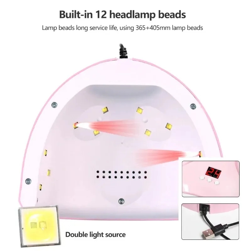 Electric Manicure Pedicure Set: Complete Nail Care System with Phototherapy Lamp and Nail Polishing Tool Kit for Enhanced Nail Beauty