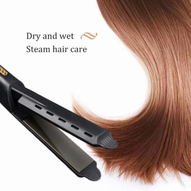 Hair Straightener Four-gear Temperature Adjustment Ceramic Tourmaline Ionic Flat Iron Widen Panel Professional Styling Tool 220623