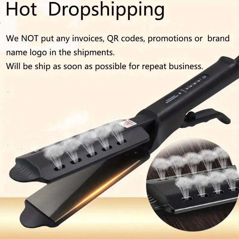 hair straightener with four gear temperature adjustment ceramic tourmaline ionic flat iron curling iron hair curler for women details 2