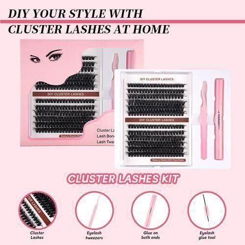 product_image_name-Homarom-Lash Extensions Kit Single Cluster False Eyelashes 340pcs Lash Clusters D Curl 8-16mm-1