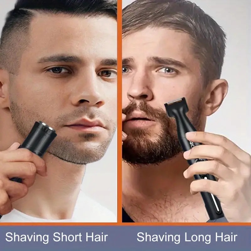 4合1专业修容套装，usb充电鼻毛耳毛修剪器、胡须眉毛剃刀、身体脱毛器 - 男士个人护理工具，父亲节最佳礼物 商品详情 6