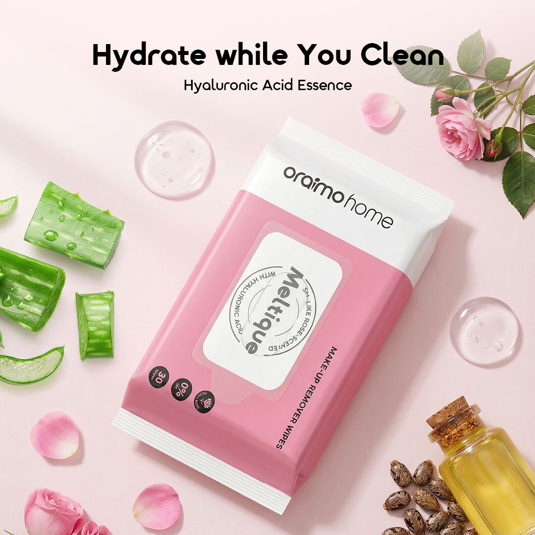 oraimo Make-Up Remover Wipes Meltique  OHPW-003 3 Hyaluronic Acid Essence
