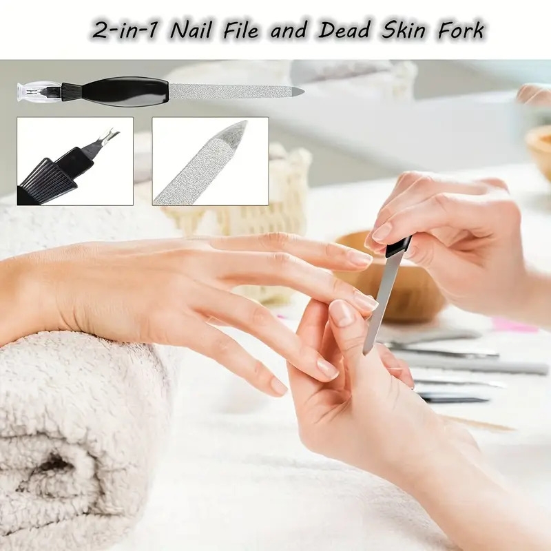 26 in 1 professional pedicure tools set stainless steel foot care kit foot rasp dead skin remover pedicure kit for men women travel 0 62lb 4