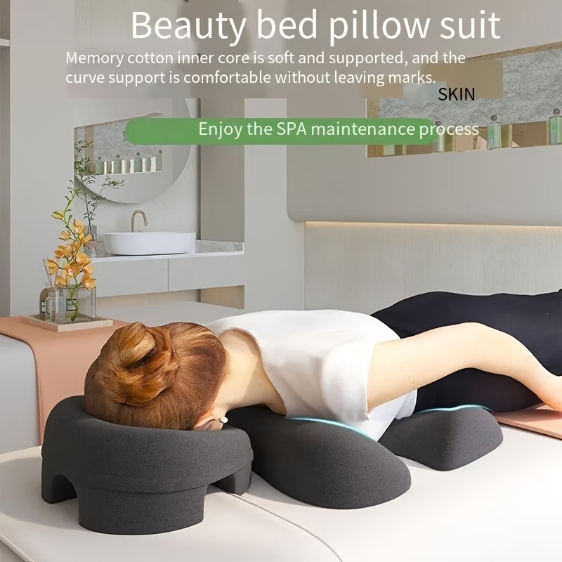 oreiller de massage de beauté multifonctionnel, support facial et corporel niveau spa, profilé antidérapant, microfibre douce, design , support confortable pour le cou, le et la , idéal ou , toutes , lavage à uniquement, 200- /㎡ Détails du produit 2