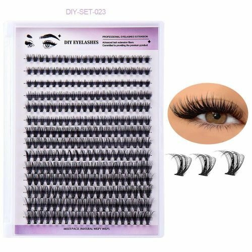 product_image_name-Generic-Halal DIY Lash Kit 280pcs - 8-16mm Vegan Clusters, Sweatproof for Wedding & Eid-5
