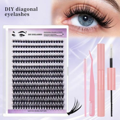 product_image_name-Generic-DIY Eyelash Extension Kit Single Cluster False Lashes 280pcs Lash Clusters 8-16mm-1