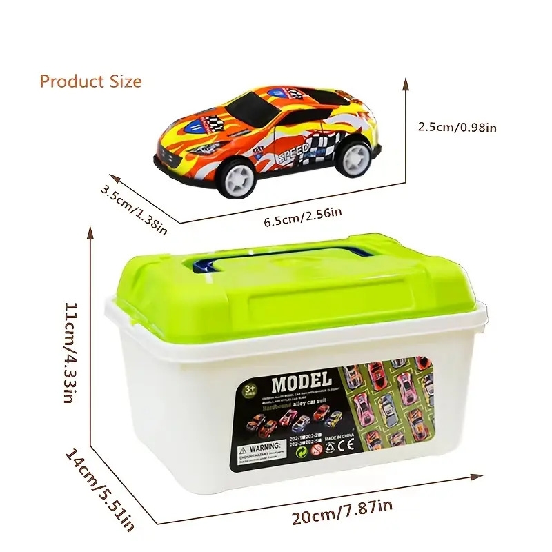 set of 30 mini toy cars with a storage bucket details 4