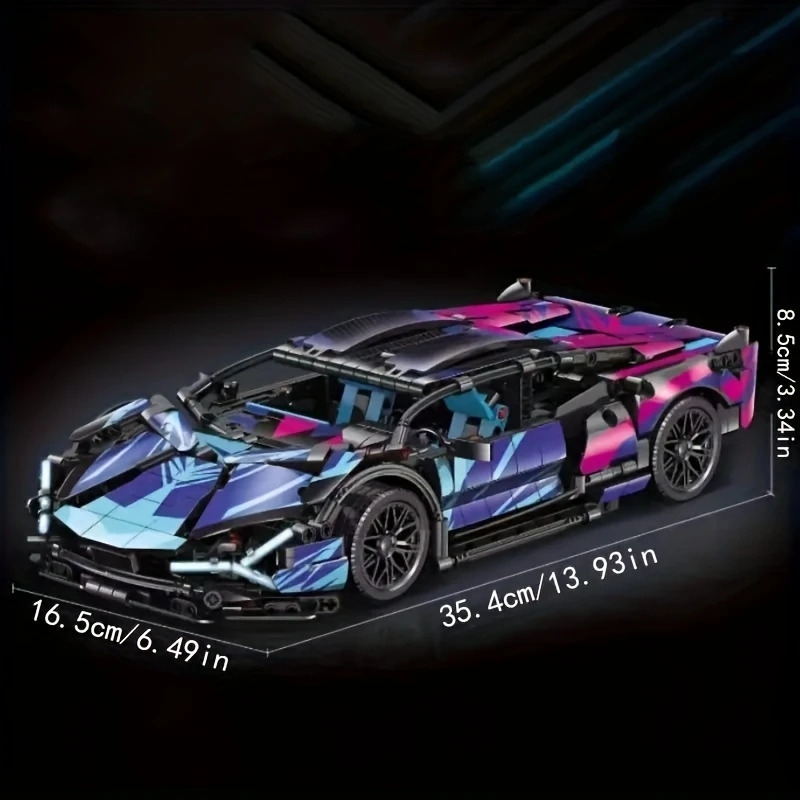 1314 pcs 1 14   car model building blocks kit sports car moc building blocks and construction toy adult collectible model cars set to build birthday or christmas gift 1