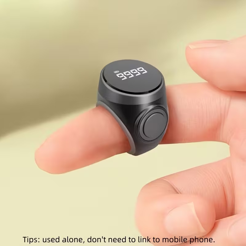 oled display counting ring tasbih featuring   friendly adjustable silicone ring easy to   and convenient     with a type c charging interface for easy   suitable for prayer counting zikr dhikr Product details 0
