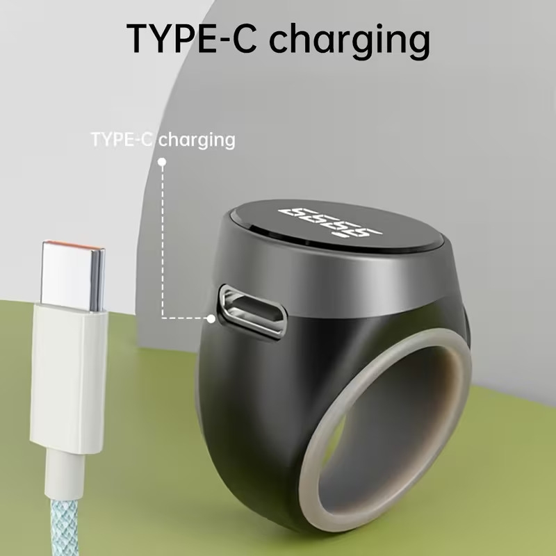 oled display counting ring tasbih featuring   friendly adjustable silicone ring easy to   and convenient     with a type c charging interface for easy   suitable for prayer counting zikr dhikr Product details 5