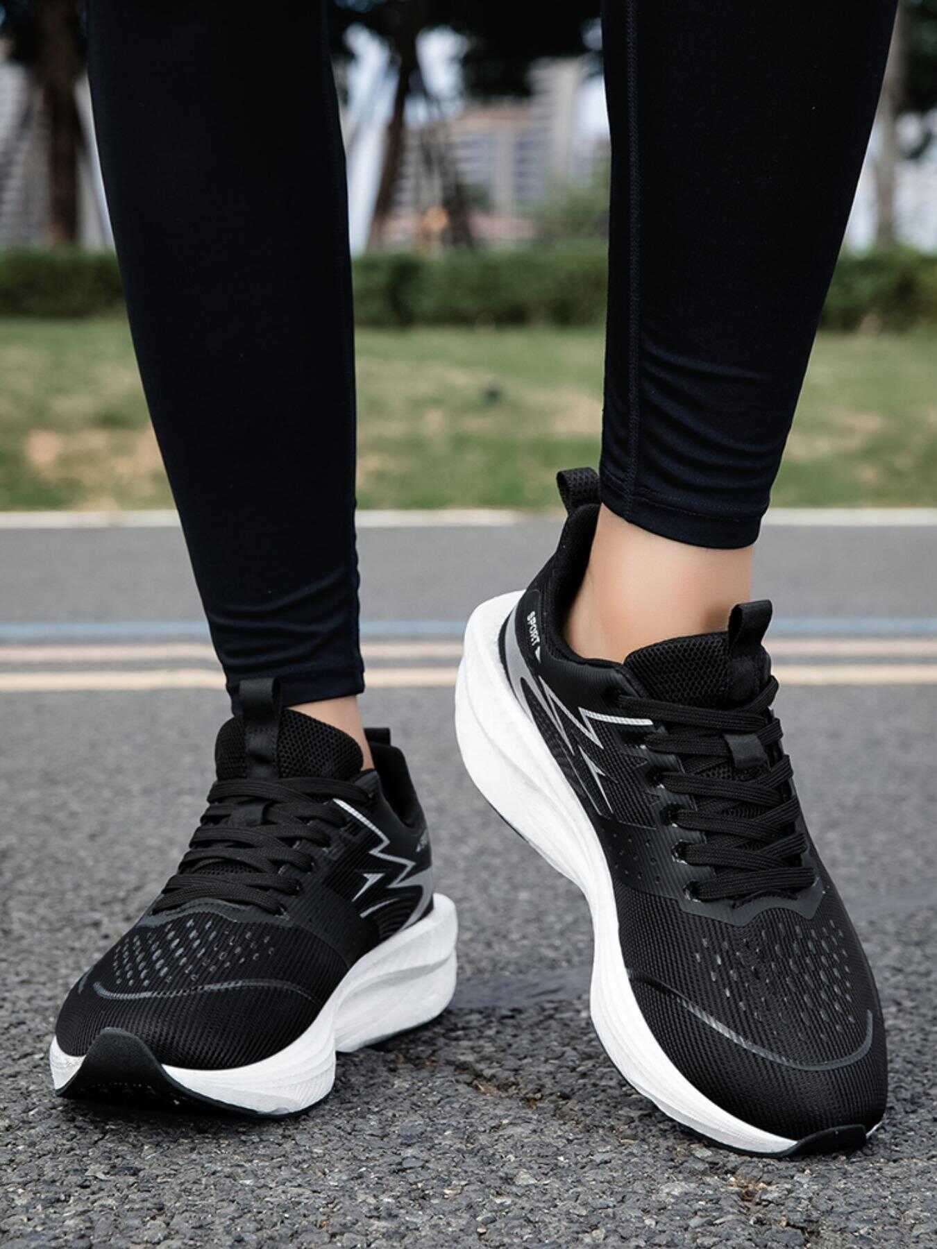 Men's Fashion Lightweight Casual Shoes, Soft Comfortable Lining, Light Cushioning, Strong Grip Sole, Ideal for Running and Daily Wear, Colorblock Sporty Running Shoes