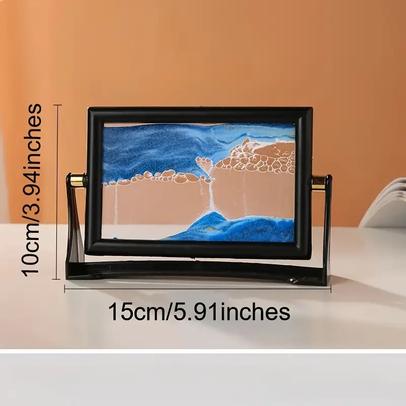 迷人风格 3d 流沙定时器 - 旋转玻璃沙艺术，独特的家居和办公室装饰，完美的节日礼物，非常适合房间装饰 商品详情 2