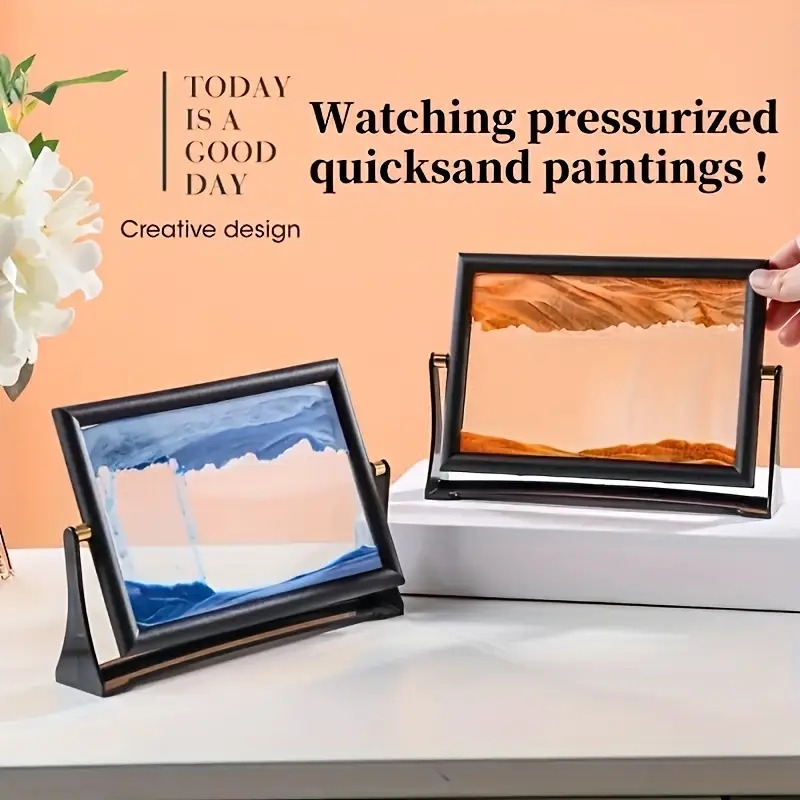 迷人风格 3d 流沙定时器 - 旋转玻璃沙艺术，独特的家居和办公室装饰，完美的节日礼物，非常适合房间装饰 商品详情 7