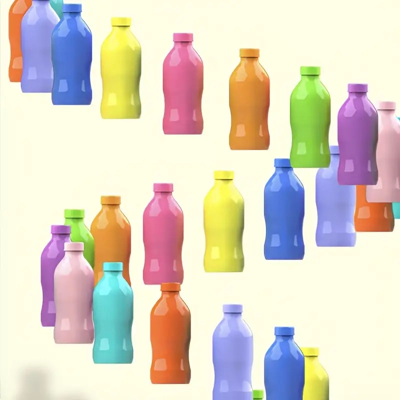 21件套色彩挑战瓶子拼图游戏套装，包含记忆与逻辑训练——配色策略桌游，内含21个彩色编码瓶子及收纳盒，适合家庭聚会游戏之夜、生日或万圣节派对游戏，青少年与成人教育益智游戏，提升记忆与问题解决能力，包含21个带彩色瓶盖的瓶子，完美适合团队游戏与战略思维 商品详情 4