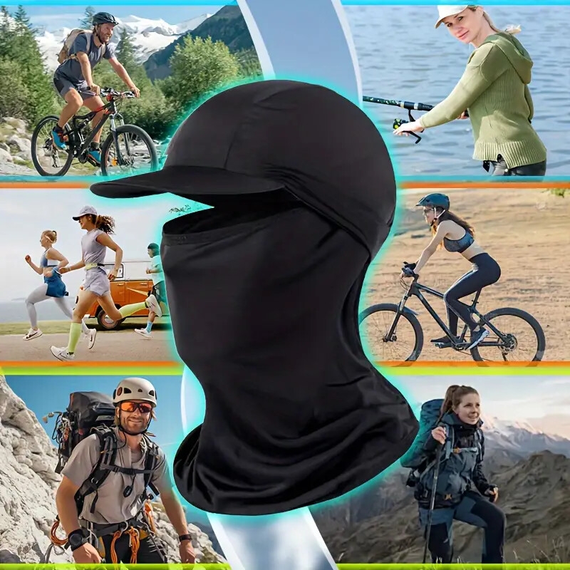 unisex cool camouflage outdoor sports mask thin breathable balaclava hats summer sun protection full face mask with hat suitable for cycling 0