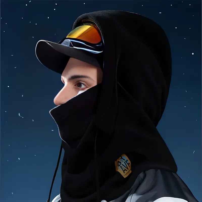 winter windproof face mask headgear cycling cap plush fleece scarf beanie for men women 7