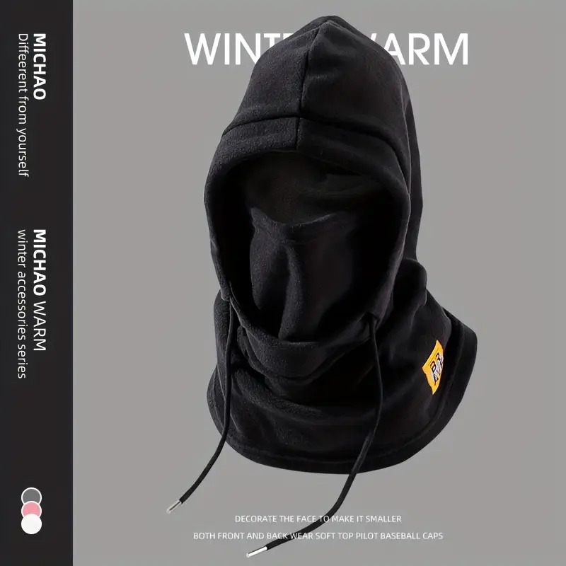 winter windproof face mask headgear cycling cap plush fleece scarf beanie for men women 2