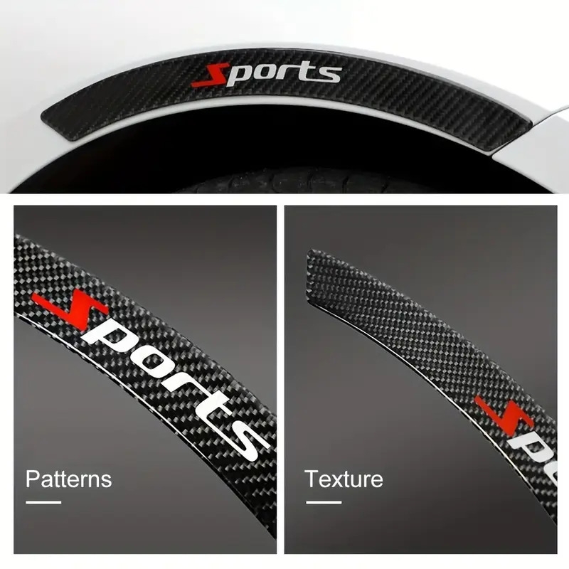 wheel eyebrow anti collision strip decorative stickers universal modified carbon fiber decorative strips anti scratch strips car outline stickers details 4