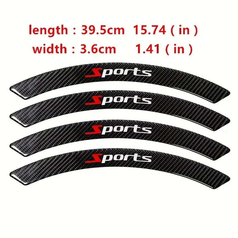 wheel eyebrow anti collision strip decorative stickers universal modified carbon fiber decorative strips anti scratch strips car outline stickers details 3
