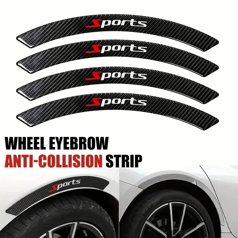wheel eyebrow anti collision strip decorative stickers universal modified carbon fiber decorative strips anti scratch strips car outline stickers details 0