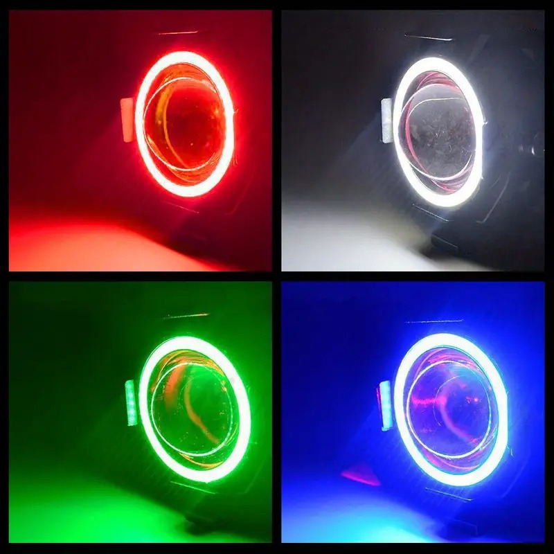 1 piece led motorcycle headlight auxiliary headlight angel eye mini u7 driving light fog light driving light waterproof super bright details 2