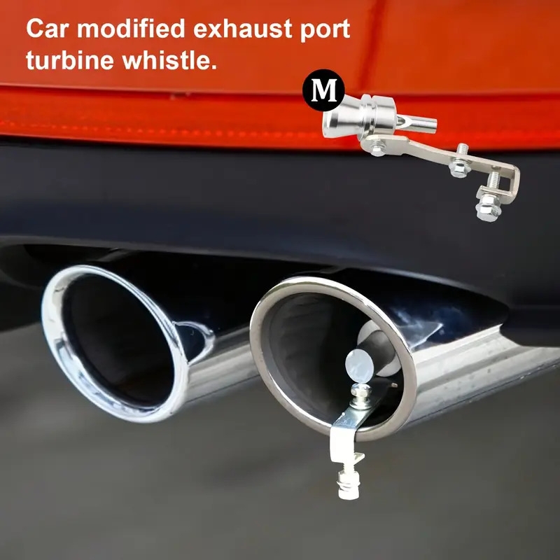 1pc universal aluminum alloy car exhaust pipe sound amplifier   whistle for motorcycles trucks cars off road vehicles exhaust vent valve simulator 0