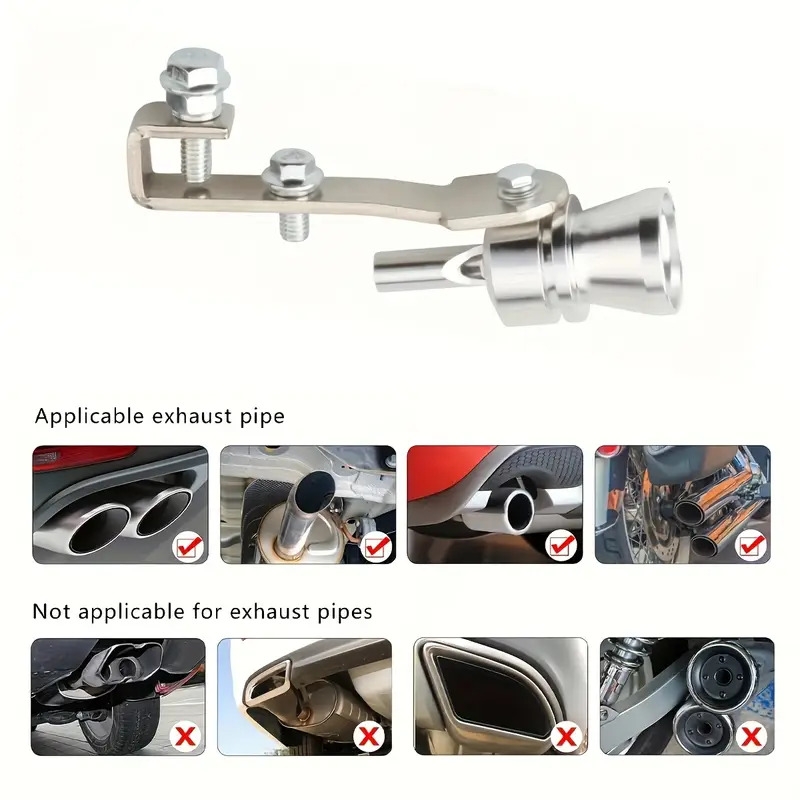 1pc universal aluminum alloy car exhaust pipe sound amplifier   whistle for motorcycles trucks cars off road vehicles exhaust vent valve simulator details 3
