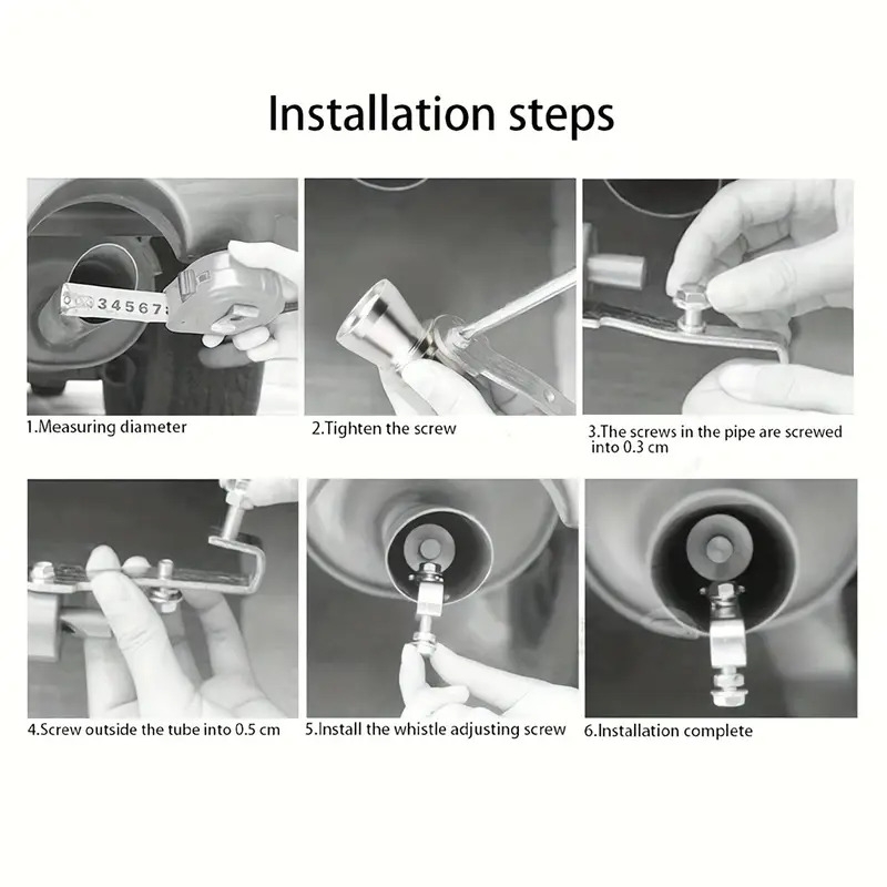 1pc universal aluminum alloy car exhaust pipe sound amplifier   whistle for motorcycles trucks cars off road vehicles exhaust vent valve simulator details 6