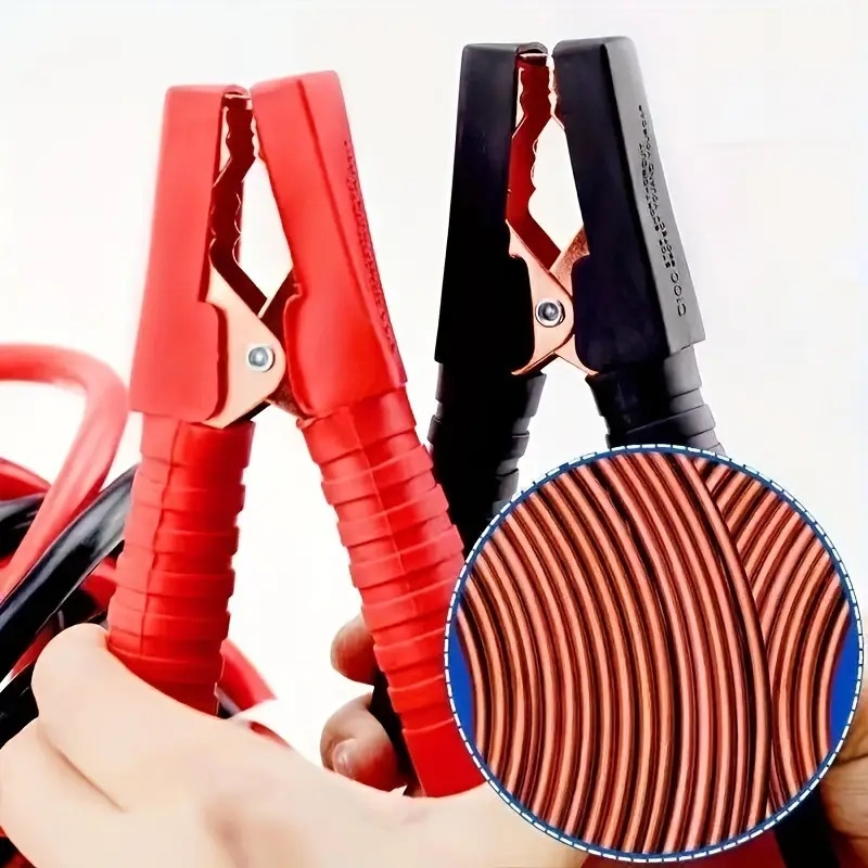 car battery jumper cable booster   battery   cable for sedans trucks and suvs 4  12ft details 3