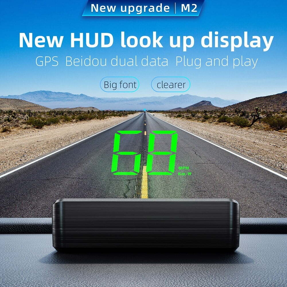 Car Head Up HD Display GPS Speedometer KMH Digital HUD Windshield Projector