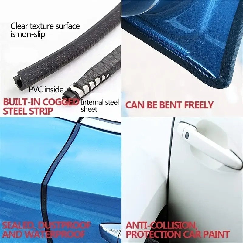 car door   protector car door anti collision strip soundproof strip dustproof rubber strip door bottom anti collision rubber strip 4
