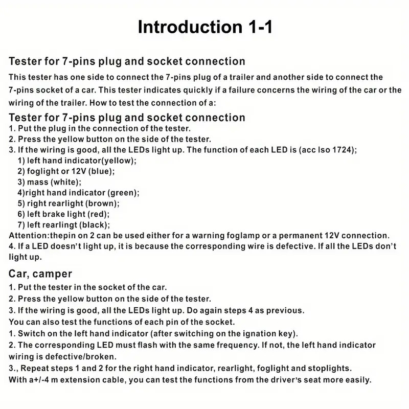 插座诊断工具 12v 车载拖车拖车灯线路测试器拖车测试器 7 钉汽车拖车灯测试器汽车线路信号探测器插座连接器记录器汽车零部件拖车配件拖车工具 商品详情 6
