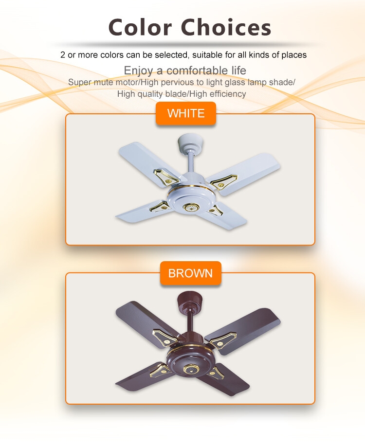 24 Inch 600 mm Orient Short Blade Ceiling Fan to Nigeria Ghana