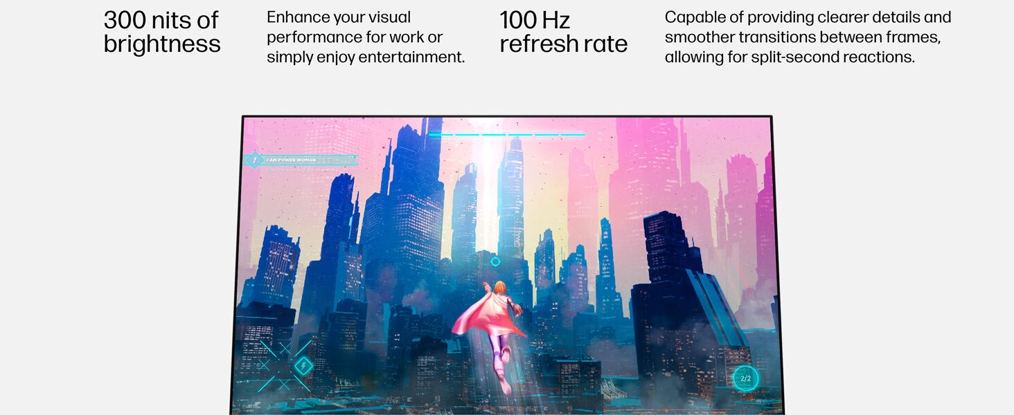 300 nits brightness visuals entertainment clear details transitions frames