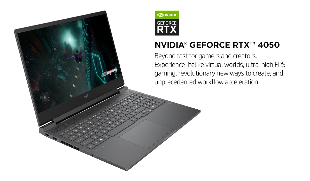 Victus laptop shows gameplay