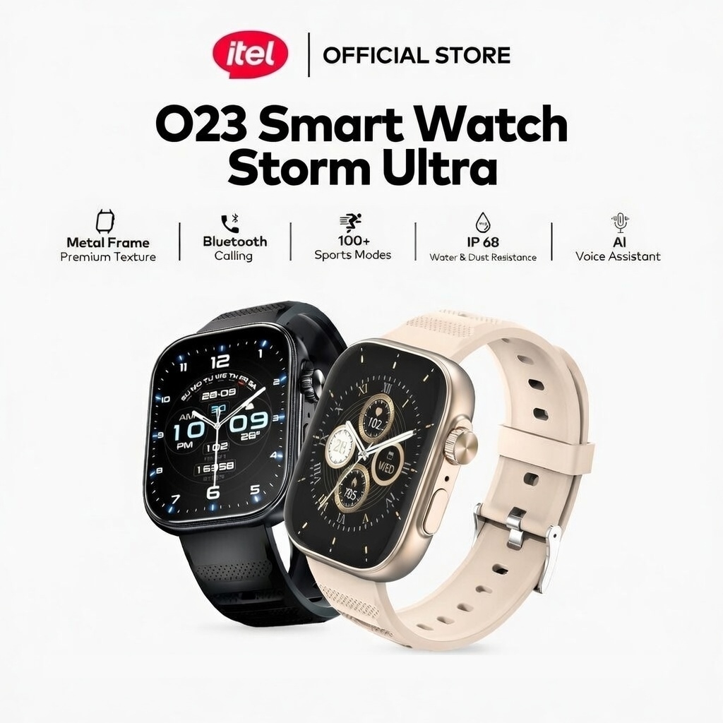 itel O23 Smart Watch Storm Ultra | 2.02\" HD Scratch proof | Metal Crafted | IP68 Water Resistance Heart Rate Tracking Android Compatible - Lazada | Lazada PH