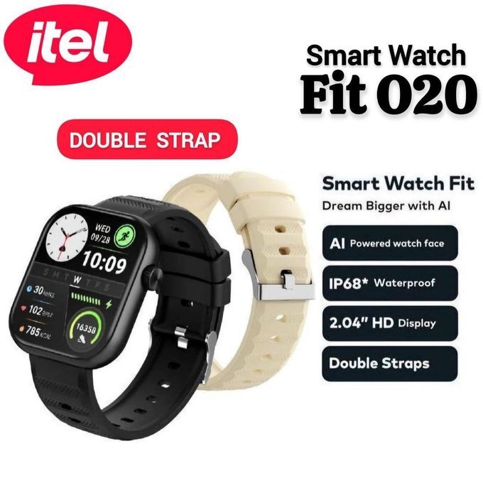 itel Fit O20 2.04" HD Display IP68 AI-Powered Wireless Calls Smart-Watch  ISW-O20 Black + Free Extra Strap | Jumia Nigeria