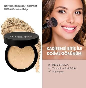 Note Luminous Silk Compact Powder 02 - Natural Beige : Amazon.ae: Beauty