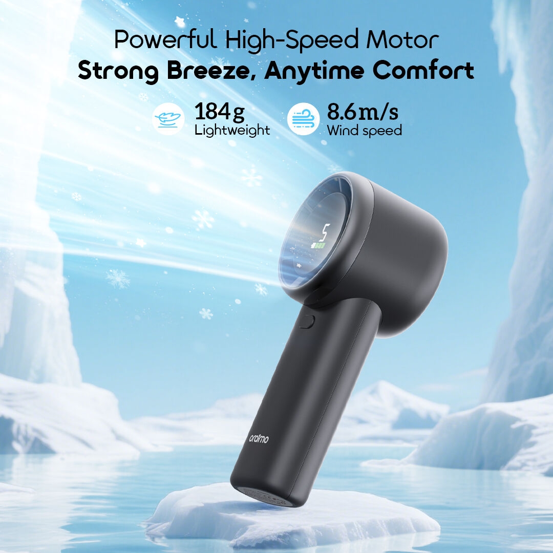 oraimo Handheld Fan-TurboFan Air OHF 502A Strong High Speed Motor