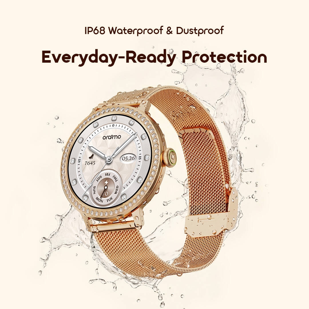 oraimo Smart Watch Watch Muse 2 OSW-833N 9 IP68 Waterproof & Dustproof Everyday-Ready Protection