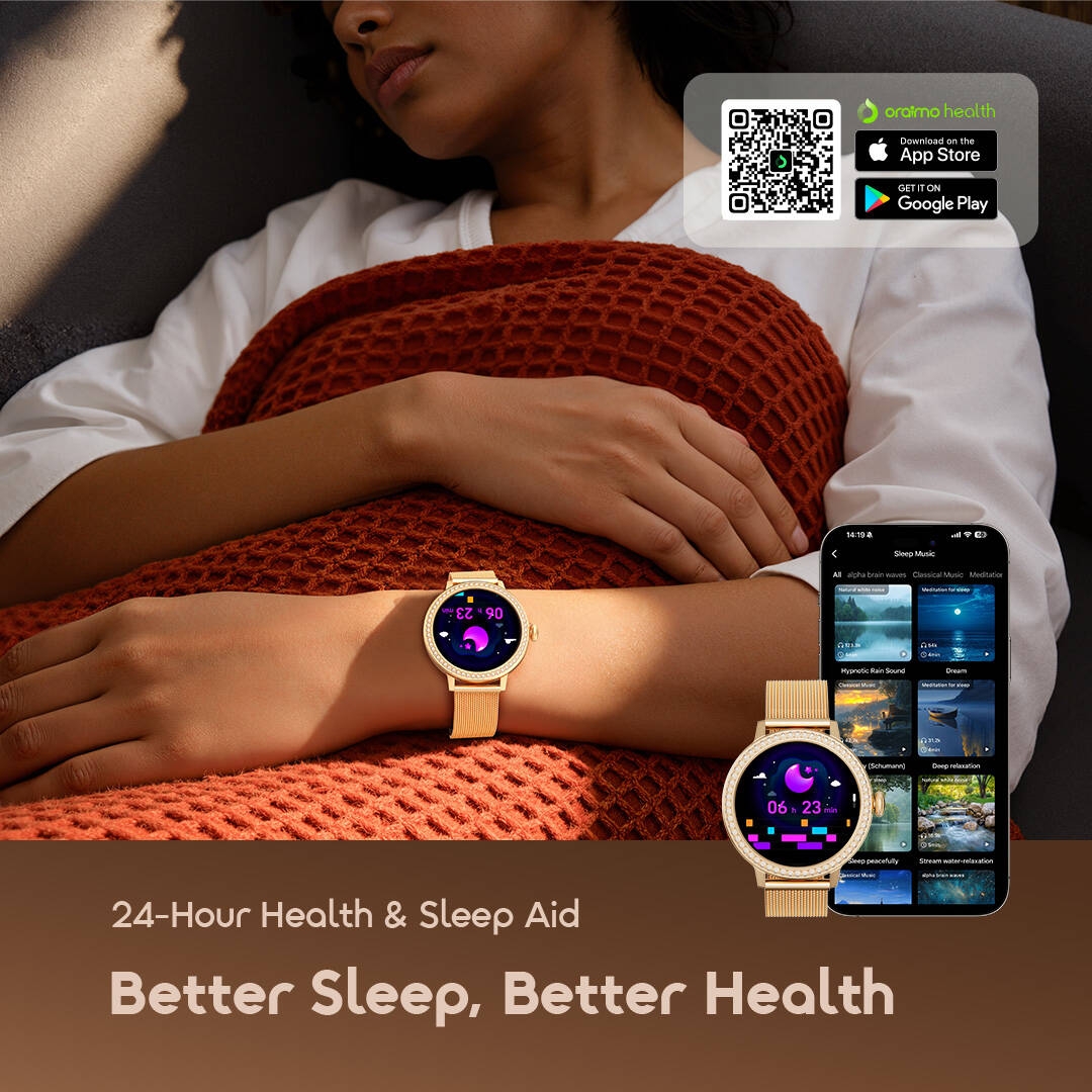 oraimo Smart Watch Watch Muse 2 OSW-833N 6 24-Hour Health & Sleep Aid Better Sleep Better Health