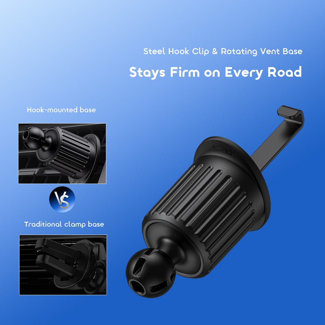 oraimo Car Phone Holder Hydra 7 OCM-14 04 Steel Hook Clip & Rotating Vent Base