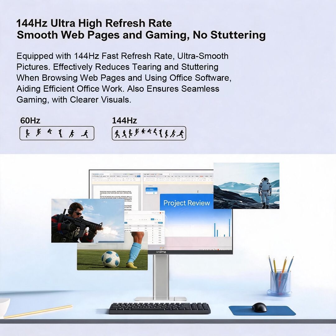 oraimo Monitor VisionPad 2K OF-SD200N 06 144hz refresh rate