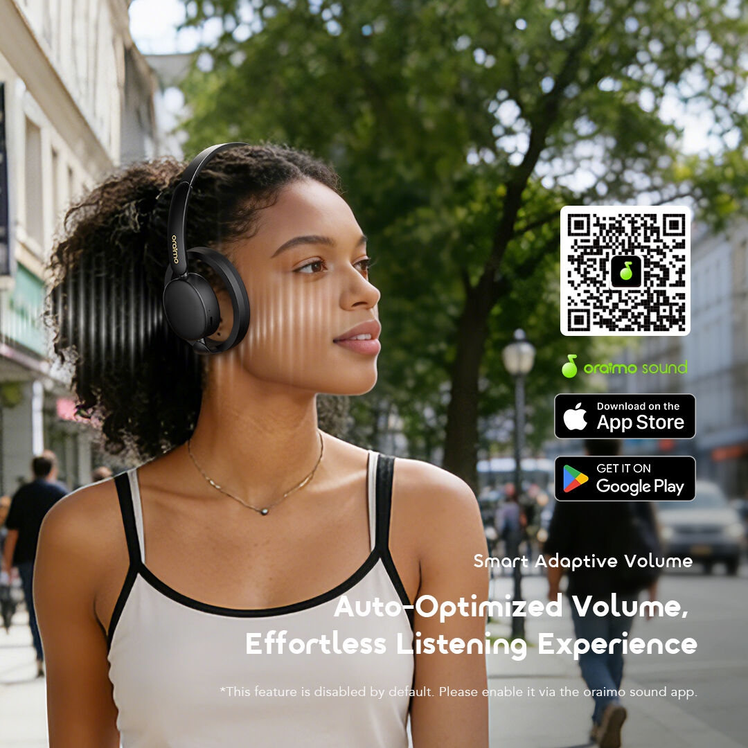 oraimo Open-Ear Wireless Headphones OpenLoop OPN-670N 05 Smart Adaptive Volume Auto-Optimized Volume, Effortless Listening